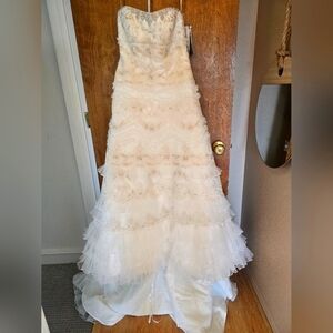 BRAND NEW W/TAGS GORGEOUS OLEG CASSINI WEDDING DRESS SIZE 6 petite